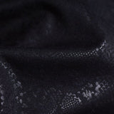 Black Tone-on-Tone Snakeskin Knit, Poly-Viscose — photo 3