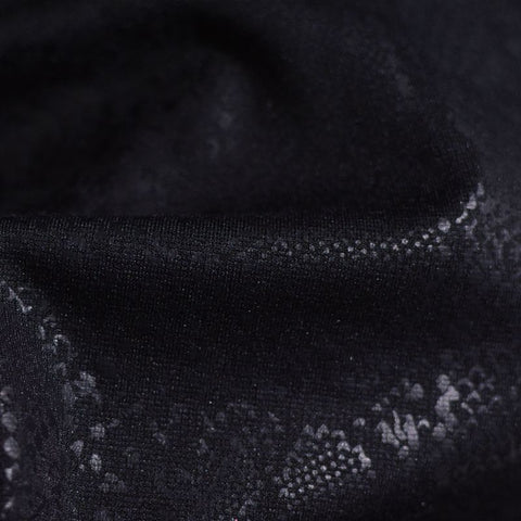 Black Tone-on-Tone Snakeskin Knit, Poly-Viscose