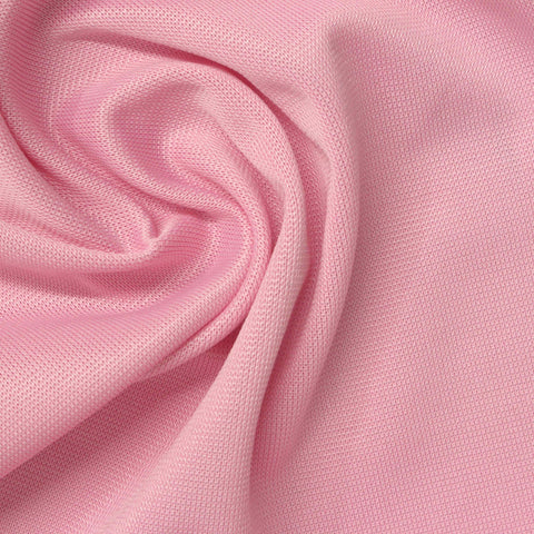 Polyester Stretch Rib Knit Fabric, 265 gsm, 160 cm — Pink