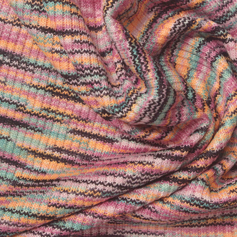 100% Stretch Rib Knit Fabric, 230 gsm, 152 cm — Multi