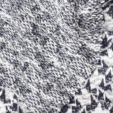 Black Geometric Chunky Knit, Cotton-Poly — photo 3