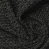Black Textured Waffle Knit, Poly-Viscose — photo 3