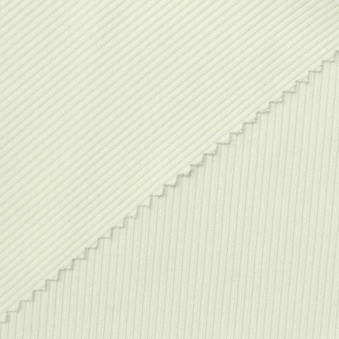 Polyester Stretch Rib Knit Fabric, 350 gsm, 140 cm — Beige