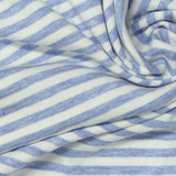 Blue Horizontal-Stripe Knit, Viscose — photo 3