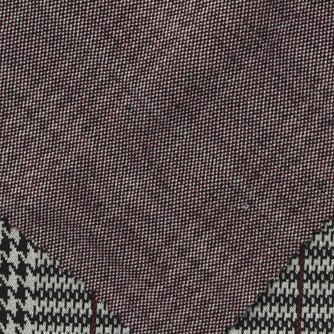Black Houndstooth Jacquard, Poly-Viscose, 270 gsm