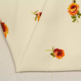 Orange Floral Crepe, Viscose — photo 3