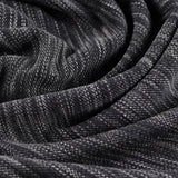 Black Vertical-Stripe Interlock Knit, Polyester — photo 3