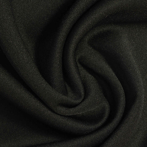 Polyester Tencel Lyocell Stretch Scuba Knit Fabric, 230 gsm, 165 cm — Black