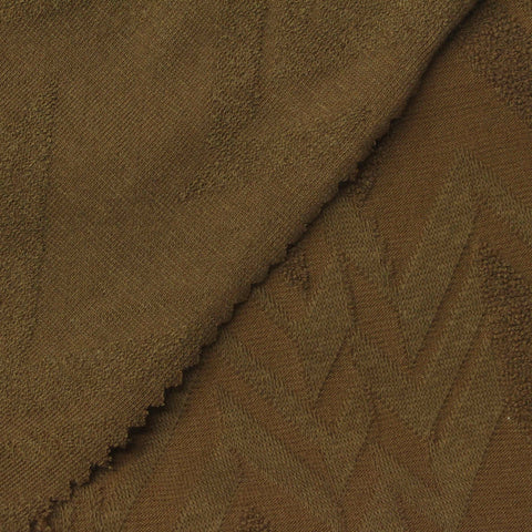 Brown Tone-on-Tone Chevron Jacquard, Poly-Cotton