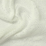 Silver Sequin Pointelle Knit, Polyester — photo 3