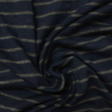 Navy Stripe Jersey Knit, Viscose — photo 3