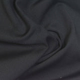 Brushed Polyester Stretch Sateen Fabric, 230 gsm, 168 cm — Black — photo 3