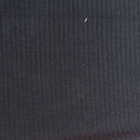 Viscose Stretch Rib Knit Fabric, 260 gsm, 160 cm — Navy