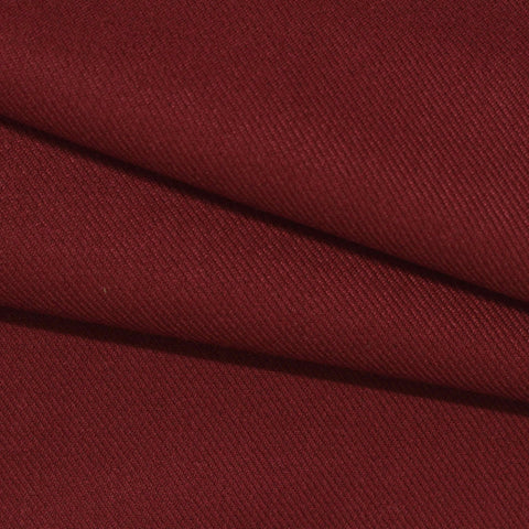 Polyester Viscose Stretch Twill Fabric, 290 gsm, 150 cm — Red