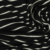 Black Horizontal-Stripe Knit, Viscose — photo 3