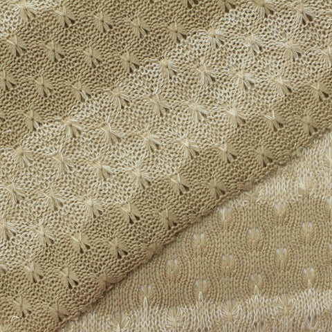 Polyester Viscose Chunky Knit Fabric, 170 gsm, 160 cm — Beige