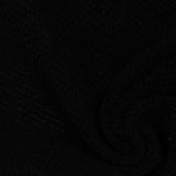 Polyester Stretch Chenille Fabric, 270 gsm, 150 cm — Black — photo 3