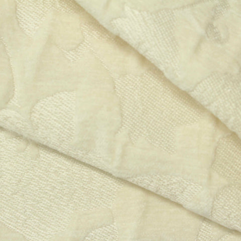 Cream Floral Chenille, Poly-Nylon