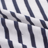 Navy Horizontal-Stripe Jersey Knit, Cotton — photo 3