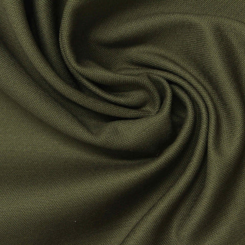 Brushed Cotton Stretch Sateen Fabric, 231 gsm, 148 cm — Green