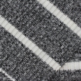 White Stripe Rib Knit, Viscose-Poly — photo 3