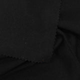 Slub Polyester Stretch Jersey Knit Fabric, 251 gsm, 150 cm — Black — photo 3