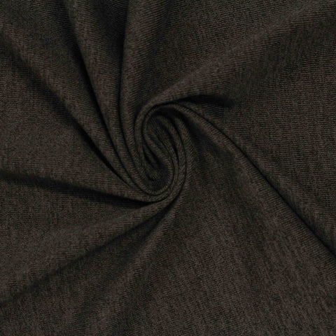 Dark Grey Marl Jersey Knit, Polyester, 160 gsm, 163 cm