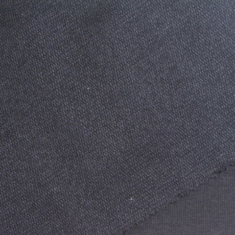 Cotton Polyester Stretch French Terry Fabric, 200 gsm, 182 cm — Navy