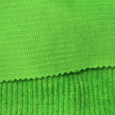 Polyester Stretch Chenille Fabric, 390 gsm, 125 cm — Green