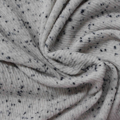 Light Grey Marl Jersey Knit, Polyester, 170 gsm, 130 cm