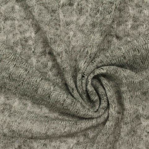 Heathered Grey Marl Jacquard, Poly-Linen