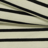 Black Horizontal-Stripe Ponte Knit, Viscose-Poly — photo 3