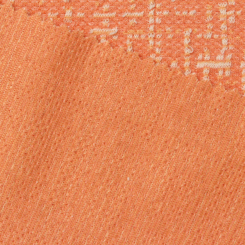 Orange Marl Jacquard, Viscose-Poly