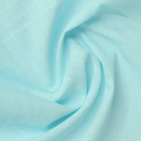 Light Aqua Linen-Look, Cotton