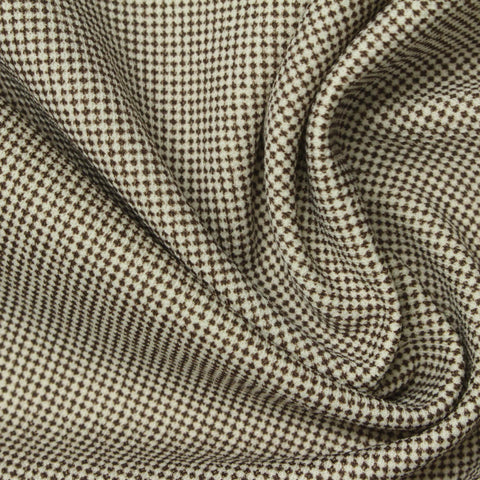 Brown Micro-Check Interlock Knit, Polyester