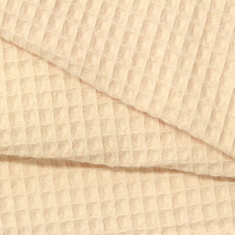 100% Cotton Waffle Knit Fabric, 180 gsm, 135 cm — Beige