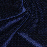 Dark Blue Check Knit, Polyester — photo 3