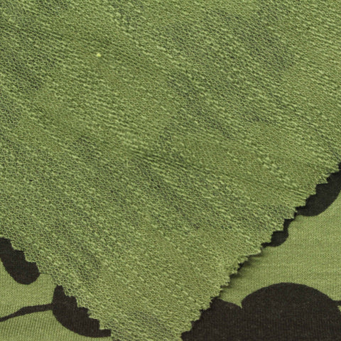 Dark Green Camo French Terry, Poly-Viscose