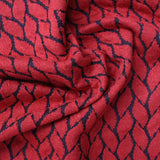 Red Leaf Jacquard, Poly-Viscose — photo 3