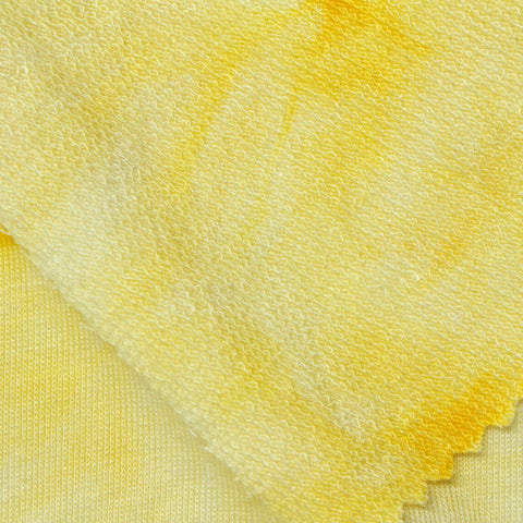 Yellow Tie-Dye French Terry, Viscose