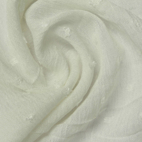 White Dots Woven, Viscose, 114 gsm