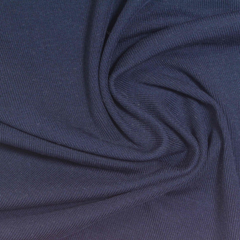 Navy Rib Knit, Cotton-Tencel Lyocell