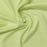 Modal Polyester Stretch Rib Knit Fabric, 300 gsm, 114 cm — Green — photo 3