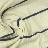 Dark Grey Horizontal-Stripe Rib Knit, Poly-Viscose — photo 3