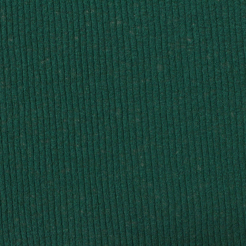 Dark Green Textured Rib Knit, Polyester