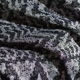 Black Geometric-Chevron Jacquard, Metallic — photo 3
