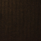 Dark Brown Vertical-Stripe Rib Knit, Polyester — photo 3