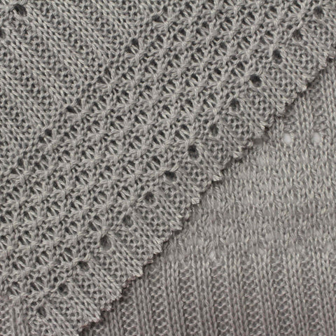 Grey Eyelet Chunky Knit, Polyester