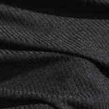 Heather Polyester Viscose Rib Knit Fabric, 200 gsm, 160 cm — Black — photo 3