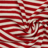 Red Horizontal-Stripe Interlock Knit, Poly-Viscose — photo 3